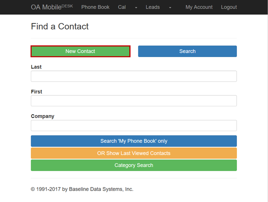 OA Mobile Login Page