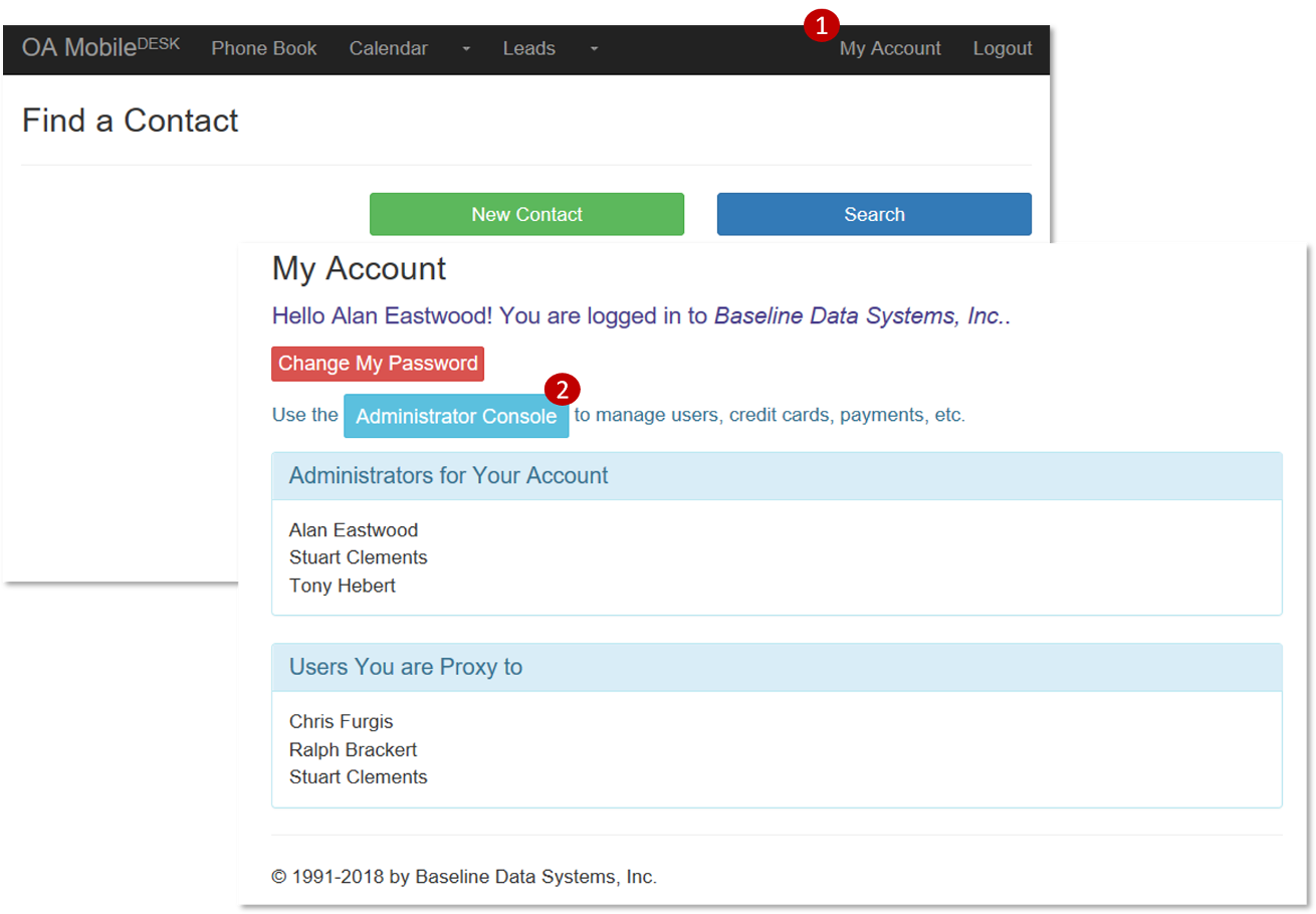 Admin Console