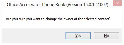 Change Contact Owner Dialog Box