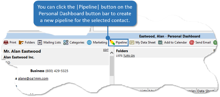 Accelerator Personal Dashboard Pipeline Button