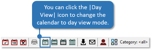 Day View Tool Bar Button