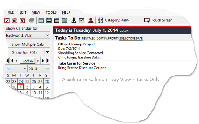 Day View - Tasks Only