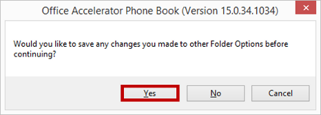 Save Folder Option Changes