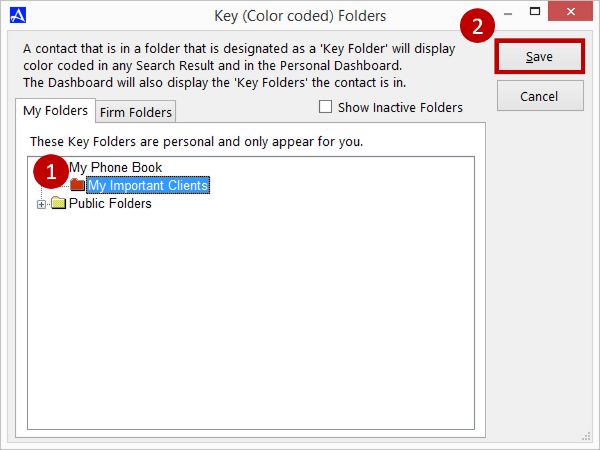 Select Key Folders