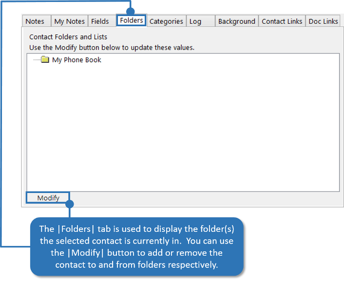 Folders Tab (Edit Screen)