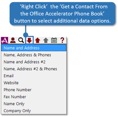 Send Contact Data to Another Application