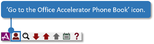 Go to the Accelerator Phone Book Icon