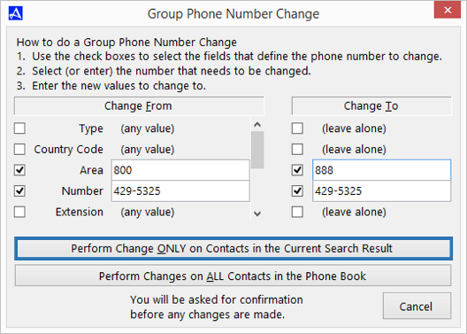 Select Phone Number Values