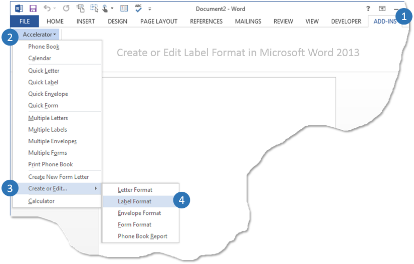 Create Edit Labels