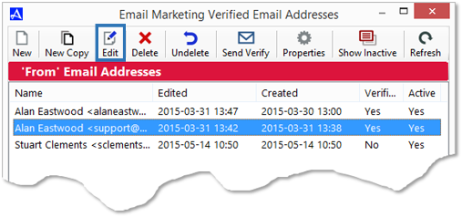 Edit Unverified Email Addresses