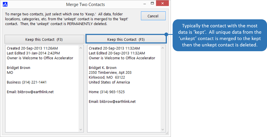 Merge Contacts