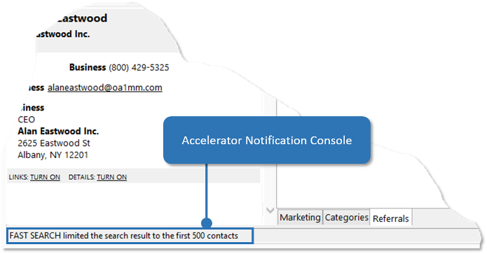 Accelerator Notification Console