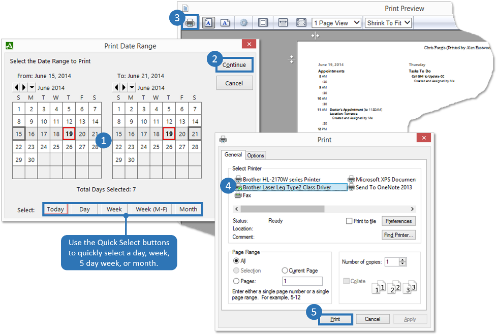 Print Date Range