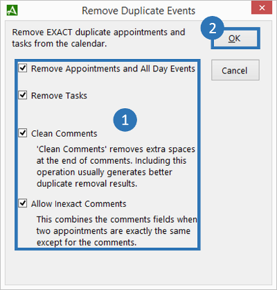 Remove Duplicate Events