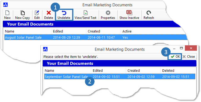Open the Email Marketing Console