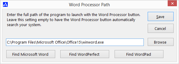 Word Processor Path